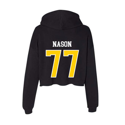 Michigan Tech - NCAA Football : Max Nason - Women's Crop Fleece Hoodie-1