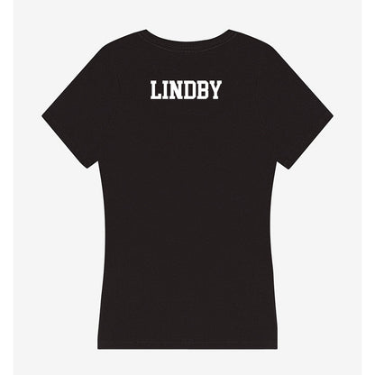 Michigan Tech - NCAA Nordic Skiing : Gard Lindby - Women's V-Neck T-Shirt-1