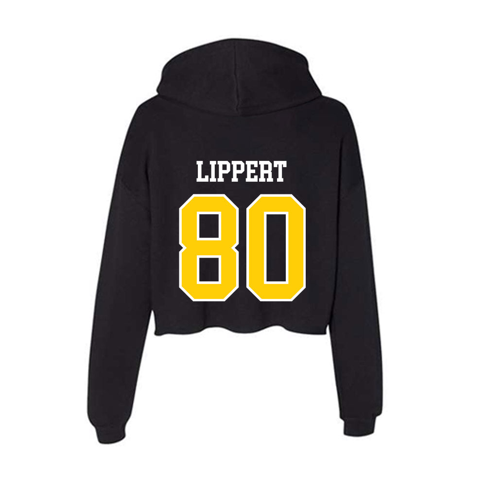 Michigan Tech - NCAA Football : Jaxon Lippert - Women's Crop Fleece Hoodie-1