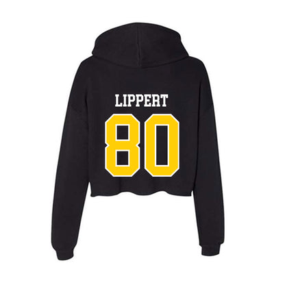 Michigan Tech - NCAA Football : Jaxon Lippert - Women's Crop Fleece Hoodie-1