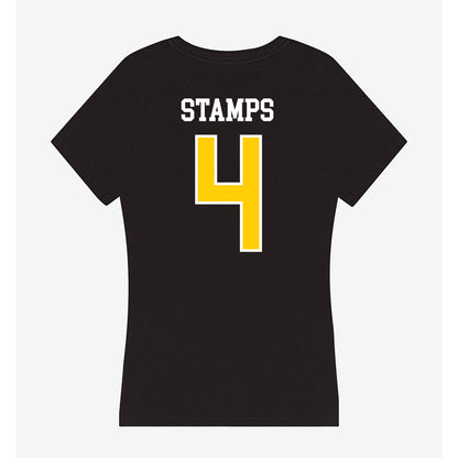 Michigan Tech - NCAA Football : Jamison Stamps - Women's V-Neck T-Shirt-1