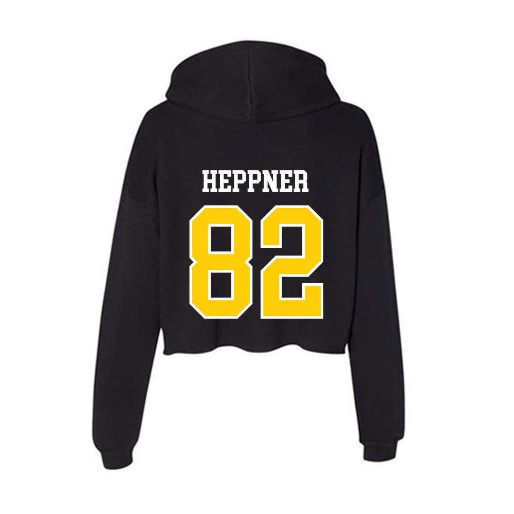 Michigan Tech - NCAA Football : Drew Heppner - Women's Crop Fleece Hooded Sweatshirt-1