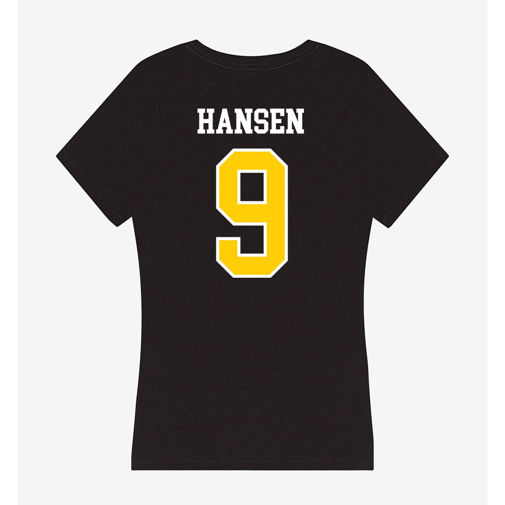 Michigan Tech - NCAA Football : MJ Hansen - Women's V-Neck T-Shirt-1