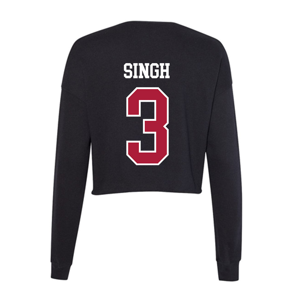 LMU - NCAA Baseball : Dylan Singh - Women's Cropped Crew Fleece-1
