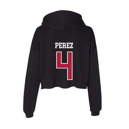LMU - NCAA Women's Volleyball : Gianna Perez - Women's Crop Fleece Hooded Sweatshirt-1
