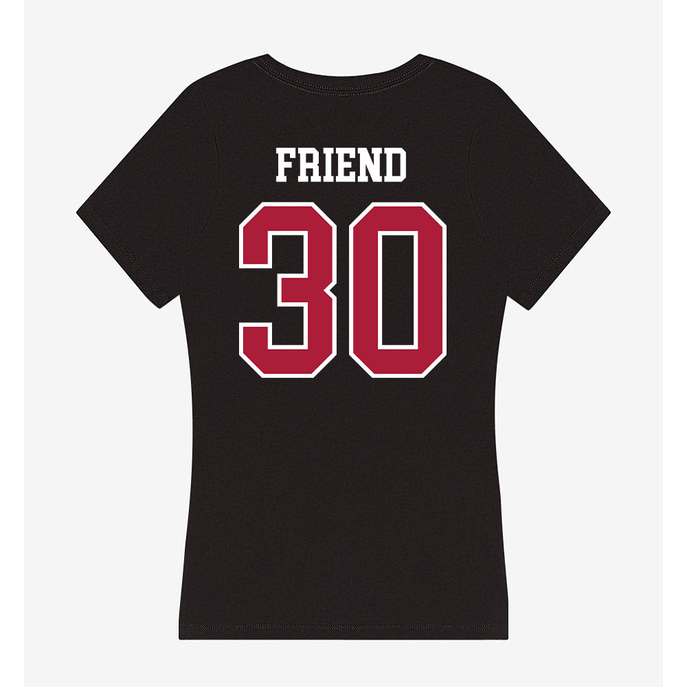 LMU - NCAA Baseball : Travis Friend - Women's V-Neck T-Shirt-1