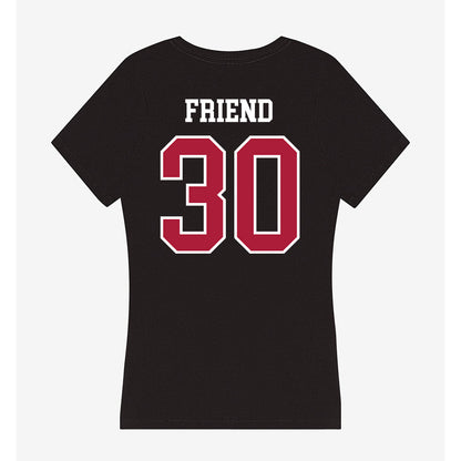 LMU - NCAA Baseball : Travis Friend - Women's V-Neck T-Shirt-1