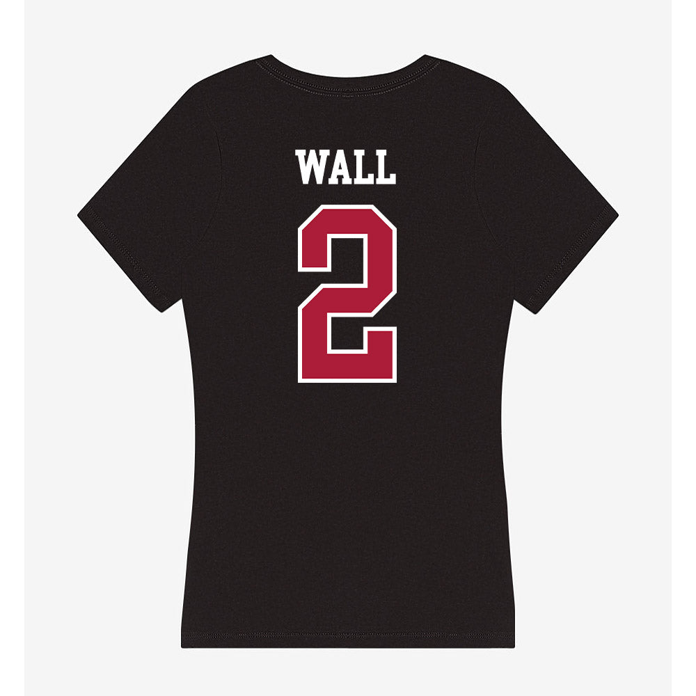 LMU - NCAA Baseball : Jaxson Wall - Women's V-Neck T-Shirt-1