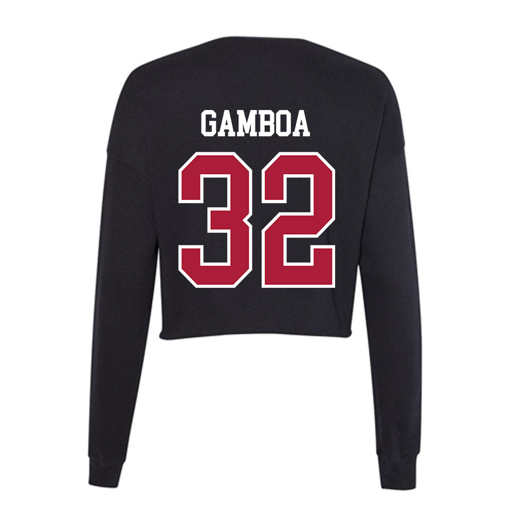 LMU - NCAA Baseball : Alex Gamboa - Women's Cropped Crew Fleece-1