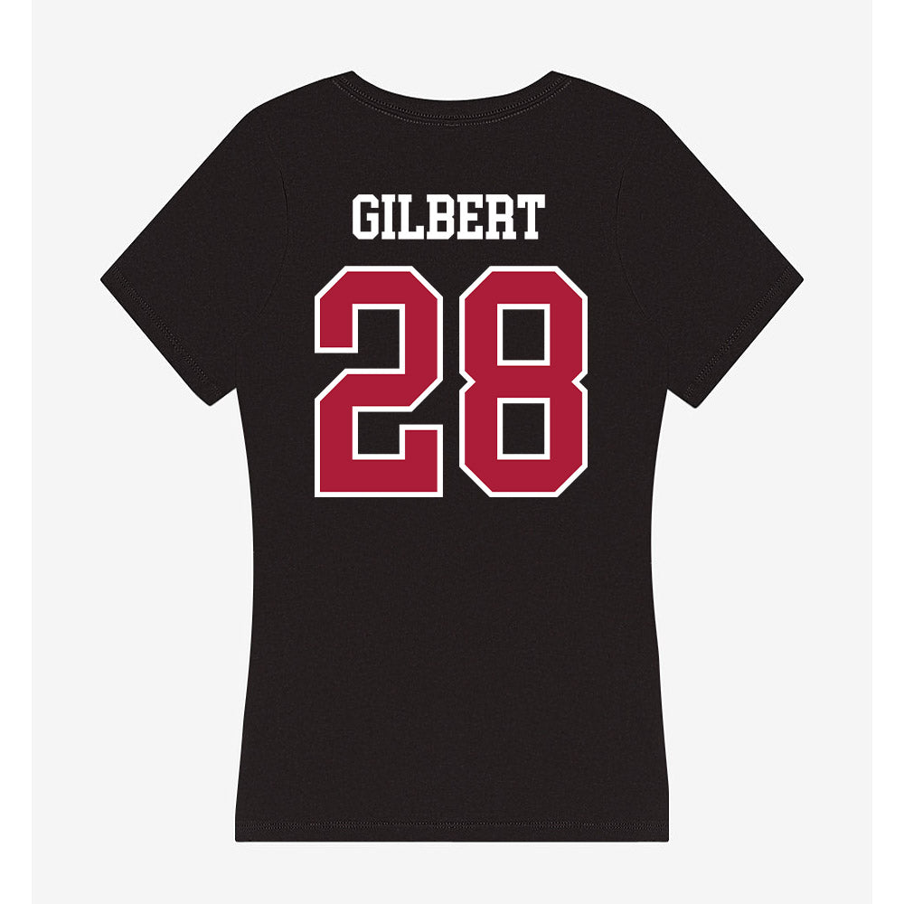 LMU - NCAA Softball : Jessie Gilbert - Women's V-Neck T-Shirt-1