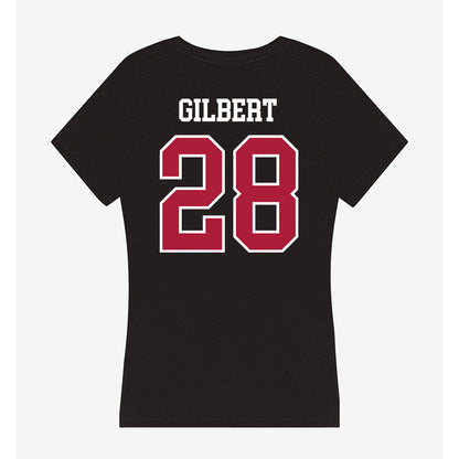 LMU - NCAA Softball : Jessie Gilbert - Women's V-Neck T-Shirt-1
