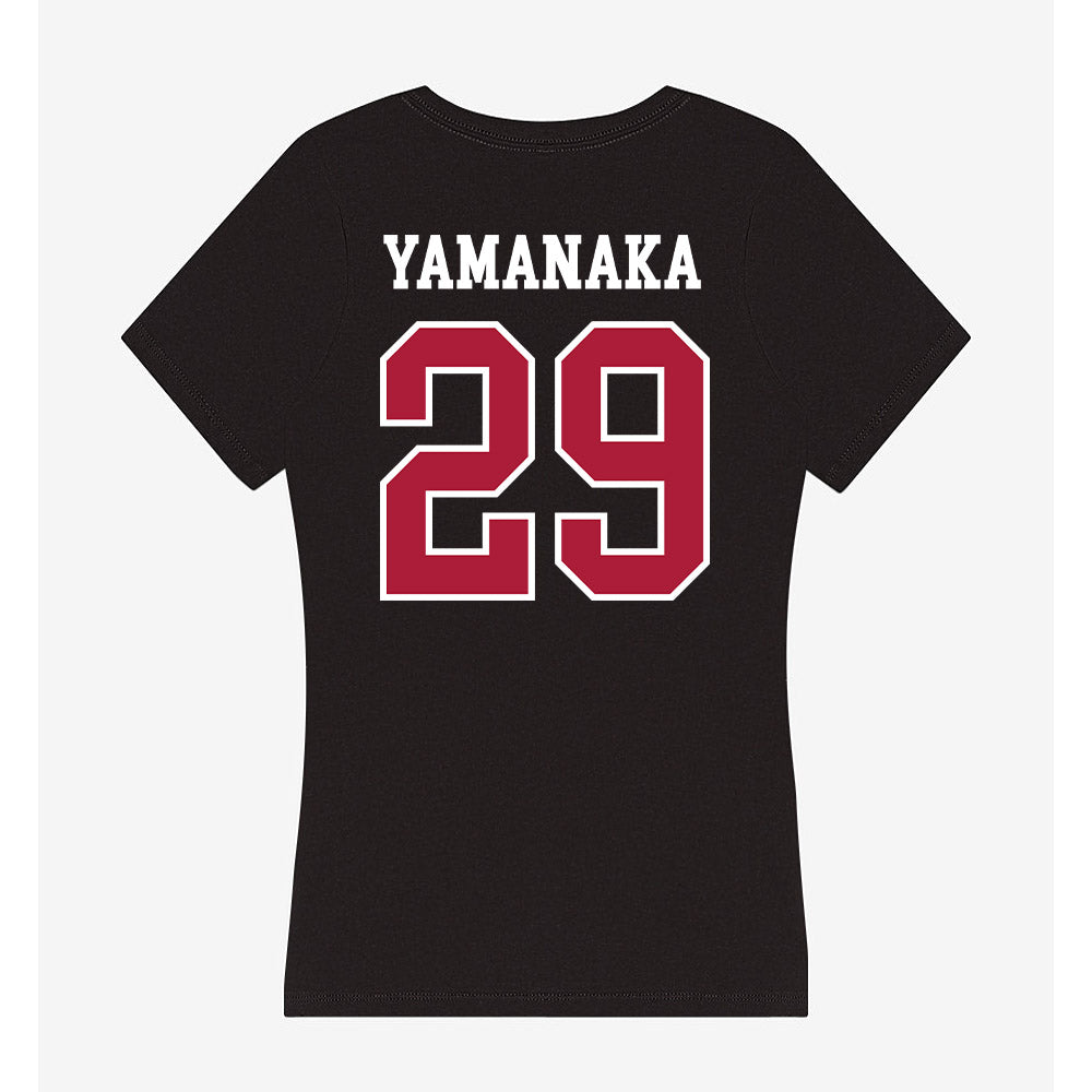 LMU - NCAA Baseball : Eli Yamanaka - Women's V-Neck T-Shirt-1