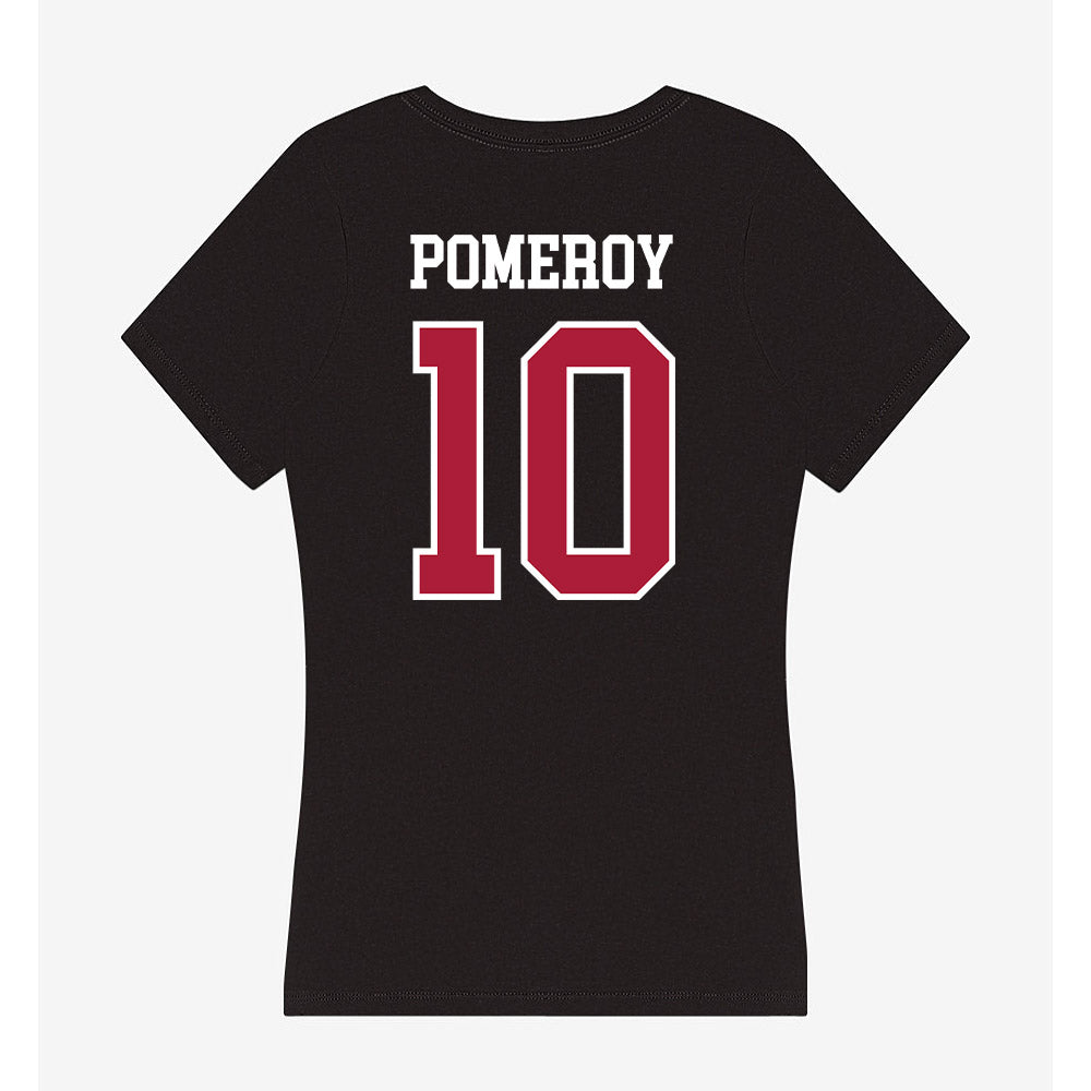 LMU - NCAA Women's Volleyball : Camille Pomeroy - Women's V-Neck T-Shirt-1