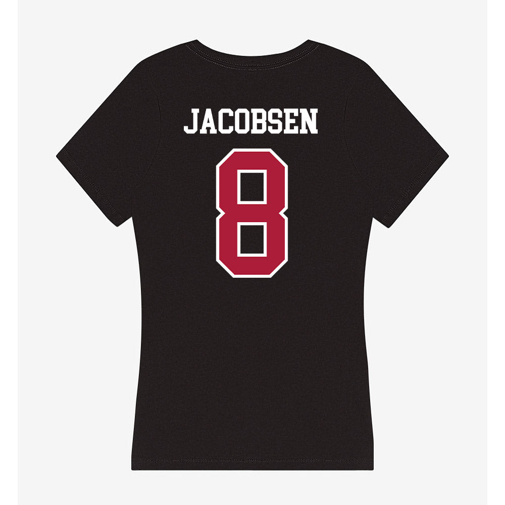 LMU - NCAA Baseball : Gavin Jacobsen - Women's V-Neck T-Shirt-1