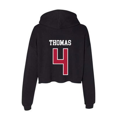LMU - NCAA Men's Basketball : Aj Thomas - Women's Crop Fleece Hoodie-1