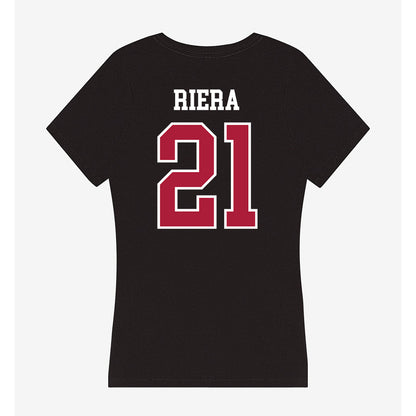 LMU - NCAA Baseball : Niko Riera - Women's V-Neck T-Shirt-1