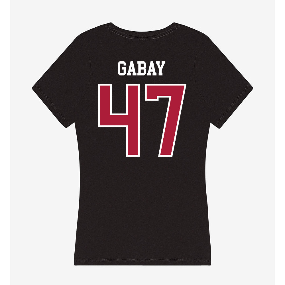 LMU - NCAA Baseball : Lucas Gabay - Women's V-Neck T-Shirt-1