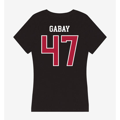 LMU - NCAA Baseball : Lucas Gabay - Women's V-Neck T-Shirt-1