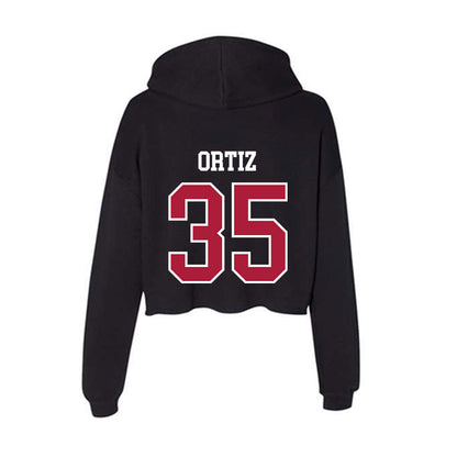 LMU - NCAA Baseball : Jordan Ortiz - Women's Crop Fleece Hoodie-1