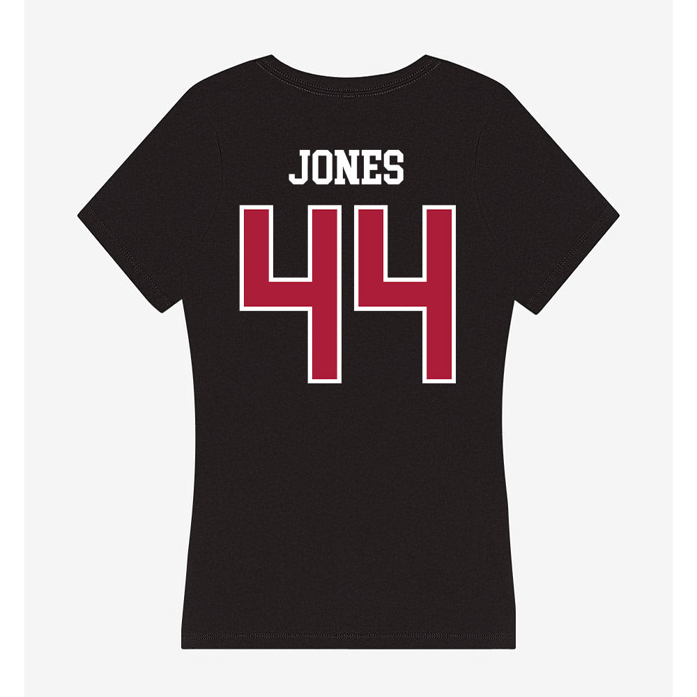 LMU - NCAA Softball : Cristina Jones - Women's V-Neck T-Shirt-1