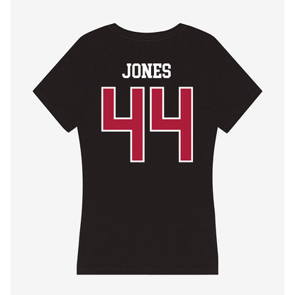 LMU - NCAA Softball : Cristina Jones - Women's V-Neck T-Shirt-1