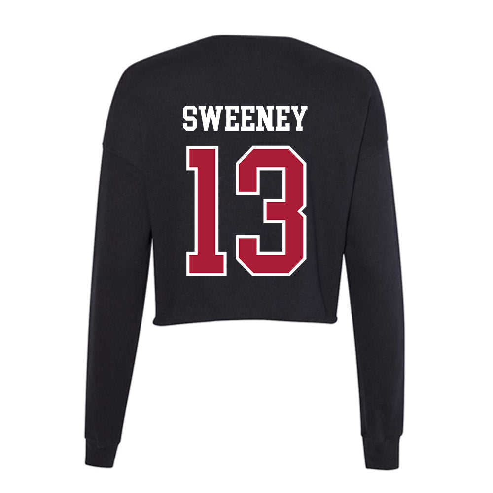LMU - NCAA Baseball : Caleb Sweeney - Women's Cropped Crew Fleece-1