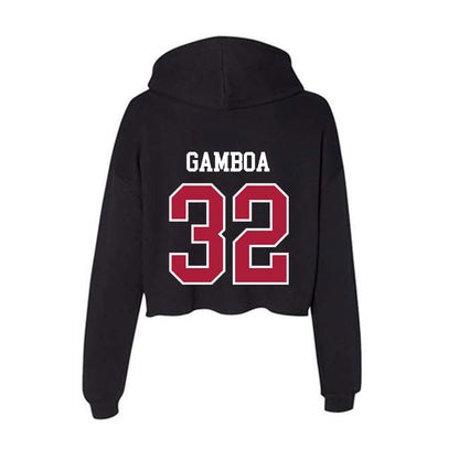 LMU - NCAA Baseball : Alex Gamboa - Women's Crop Fleece Hoodie-1