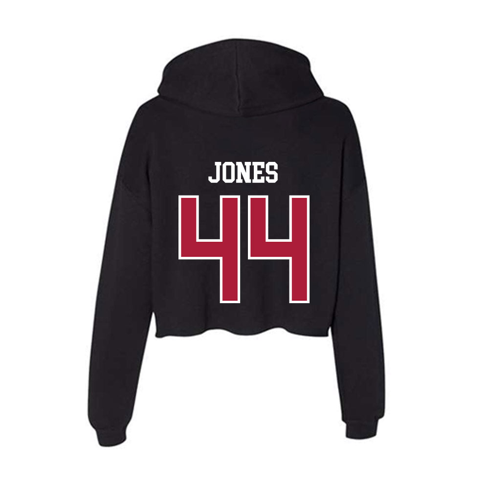 LMU - NCAA Softball : Cristina Jones - Women's Crop Fleece Hoodie-1