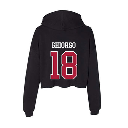 LMU - NCAA Baseball : Dj Ghiorso - Women's Crop Fleece Hoodie-1