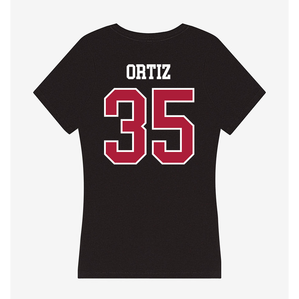 LMU - NCAA Baseball : Jordan Ortiz - Women's V-Neck T-Shirt-1