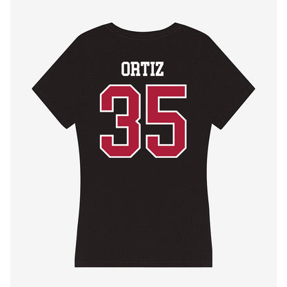 LMU - NCAA Baseball : Jordan Ortiz - Women's V-Neck T-Shirt-1