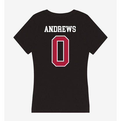 LMU - NCAA Women's Soccer : Elena Andrews - Women's V-Neck T-Shirt-1