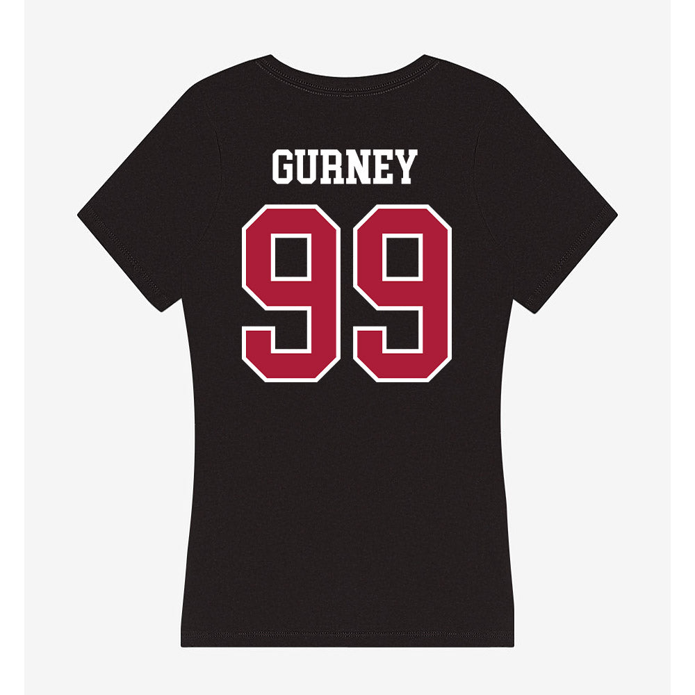 LMU - NCAA Baseball : Win Gurney - Women's V-Neck T-Shirt-1