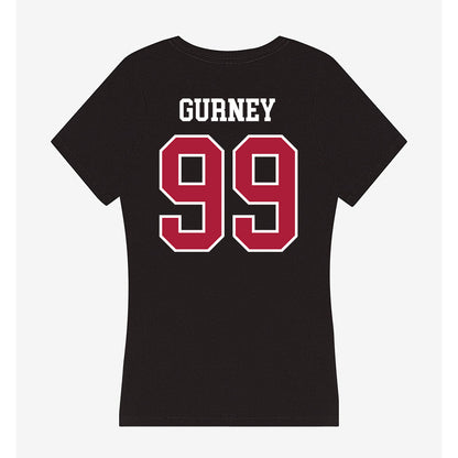 LMU - NCAA Baseball : Win Gurney - Women's V-Neck T-Shirt-1