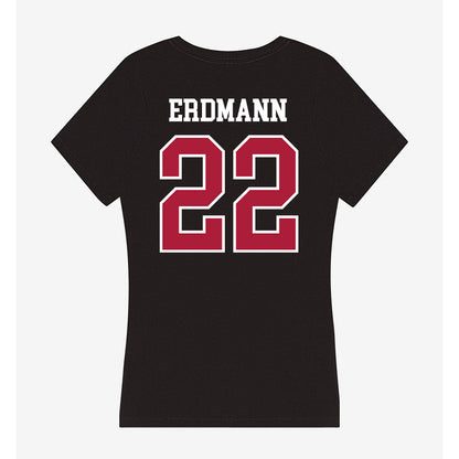 LMU - NCAA Baseball : Eric Erdmann - Women's V-Neck T-Shirt-1