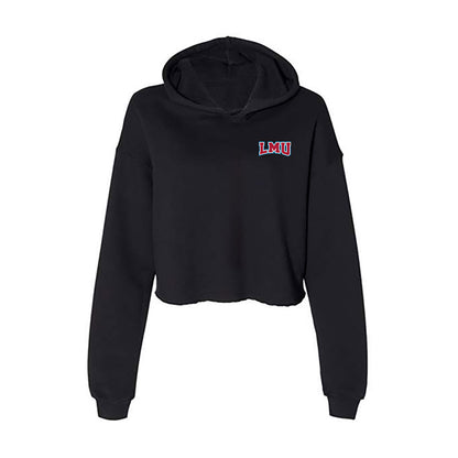 LMU - NCAA Baseball : Travis Friend - Women's Crop Fleece Hoodie-0