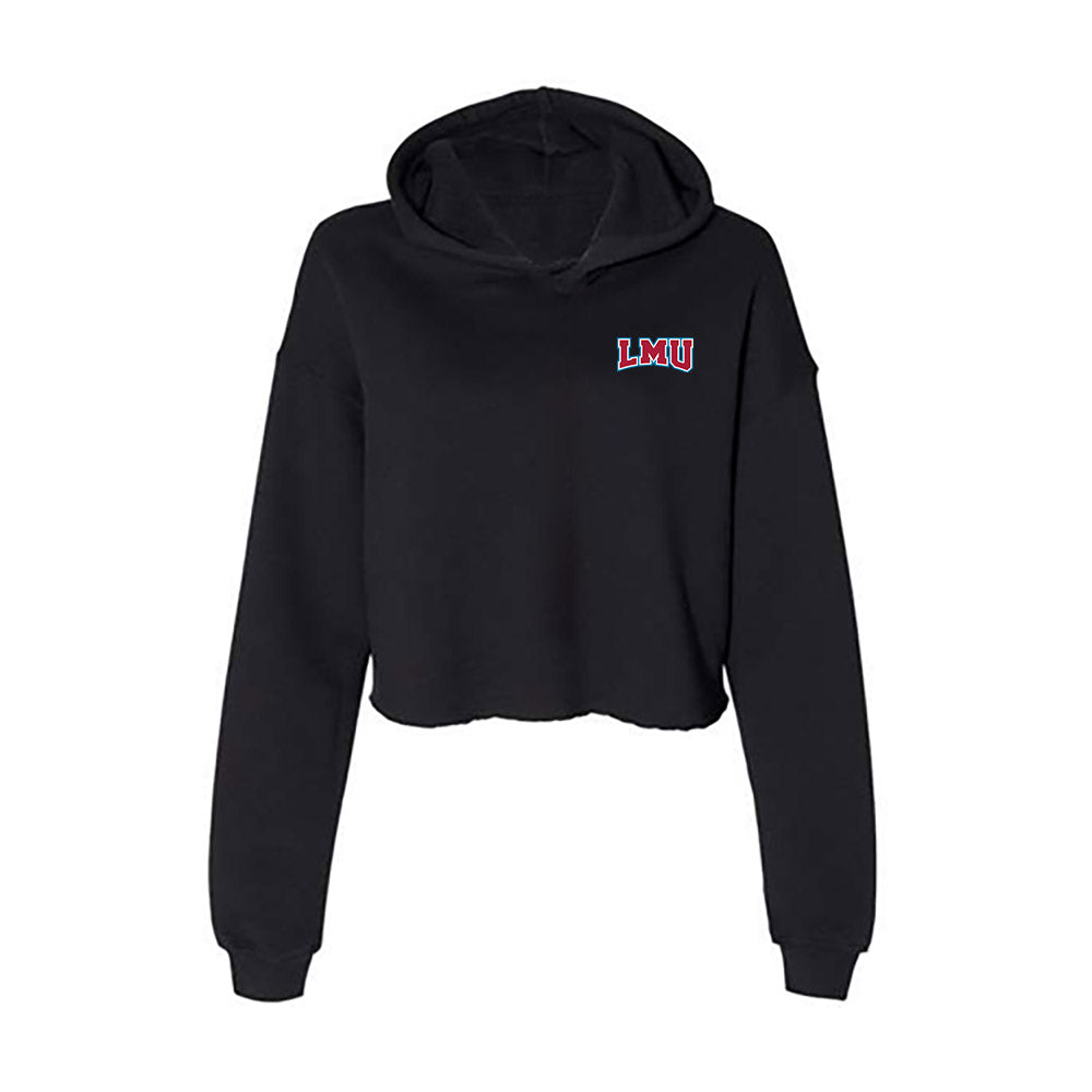 LMU - NCAA Men's Basketball : Aj Thomas - Women's Crop Fleece Hoodie-0
