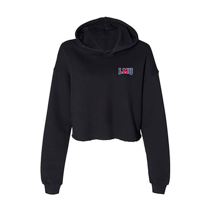 LMU - NCAA Baseball : Eric Erdmann - Women's Crop Fleece Hoodie-0