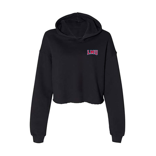 LMU - NCAA Baseball : Dj Ghiorso - Women's Crop Fleece Hoodie-0