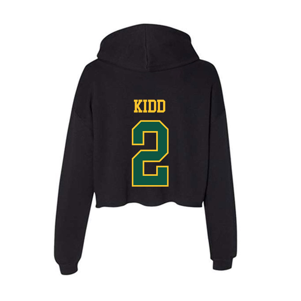 NDSU - NCAA Women's Volleyball : Natasha Kidd - Women's Crop Fleece Hoodie-1