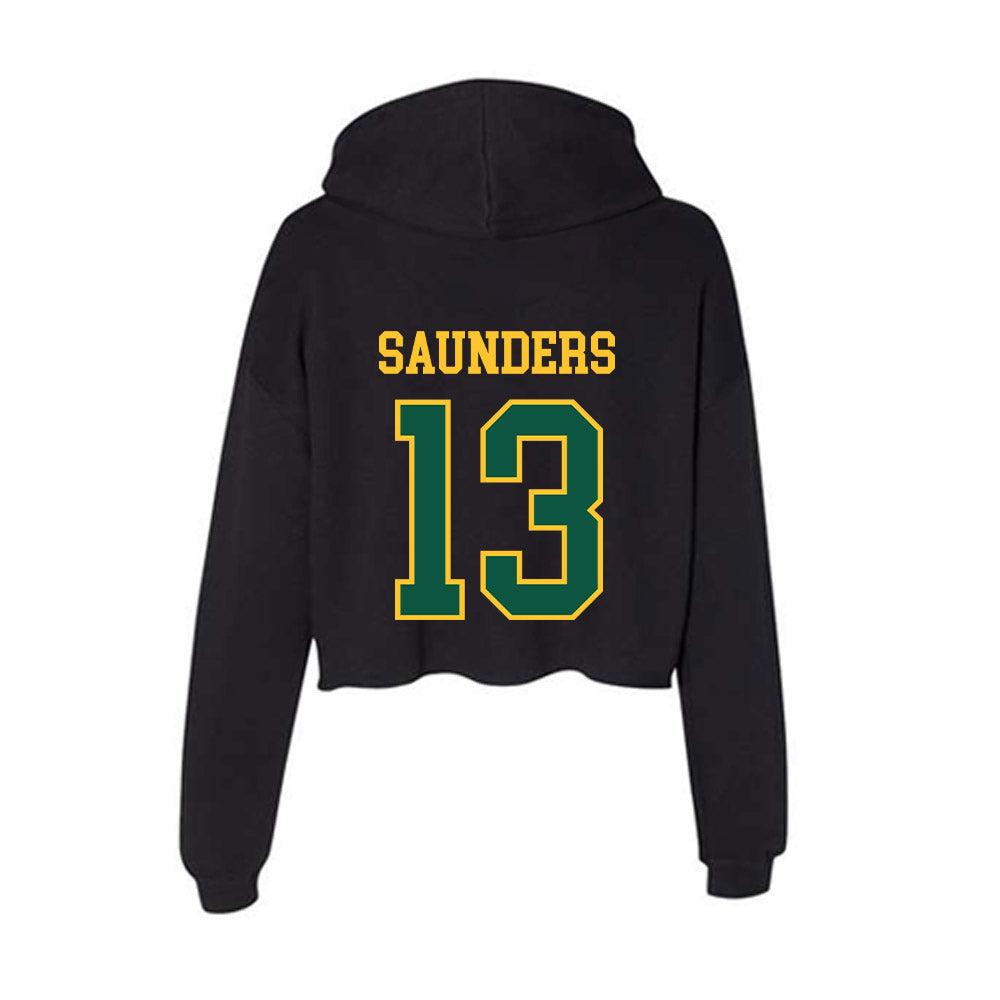 NDSU - NCAA Men's Basketball : Riley Saunders - Women's Crop Fleece Hoodie-1