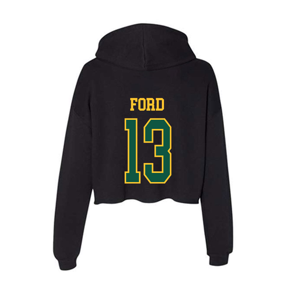 NDSU - NCAA Football : Mikhale Ford - Women's Crop Fleece Hoodie-1
