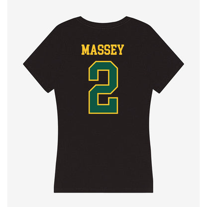 NDSU - NCAA Men's Basketball : Riley Massey - Women's V-Neck T-Shirt-1