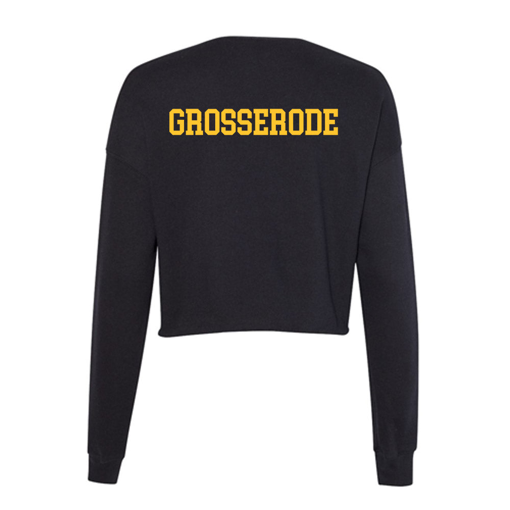 NDSU - NCAA Men's Track & Field : Reece Grosserode - Women's Cropped Crew Fleece-1