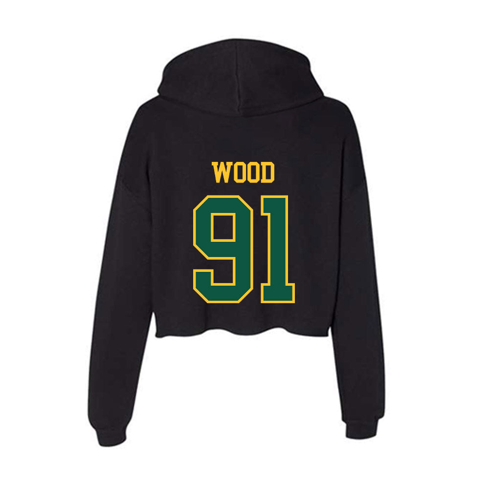 NDSU - NCAA Football : Ethan Wood - Women's Crop Fleece Hoodie-1