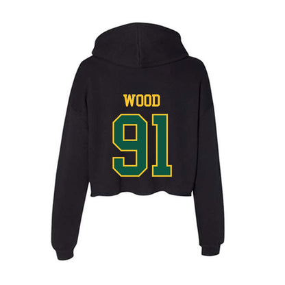 NDSU - NCAA Football : Ethan Wood - Women's Crop Fleece Hoodie-1