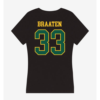 NDSU - NCAA Football : Walker Braaten - Women's V-Neck T-Shirt-1