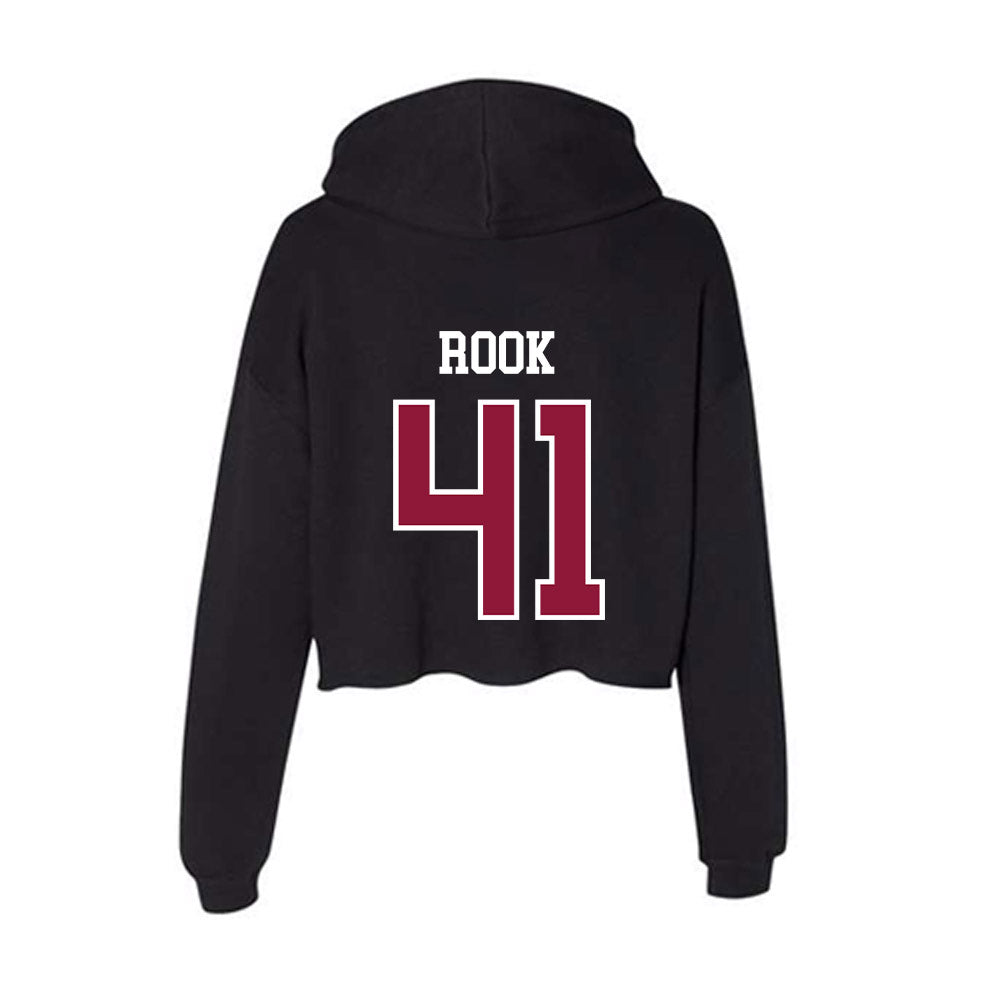 Henderson State - NCAA Baseball : Hunter Rook - Women's Crop Fleece Hoodie-1