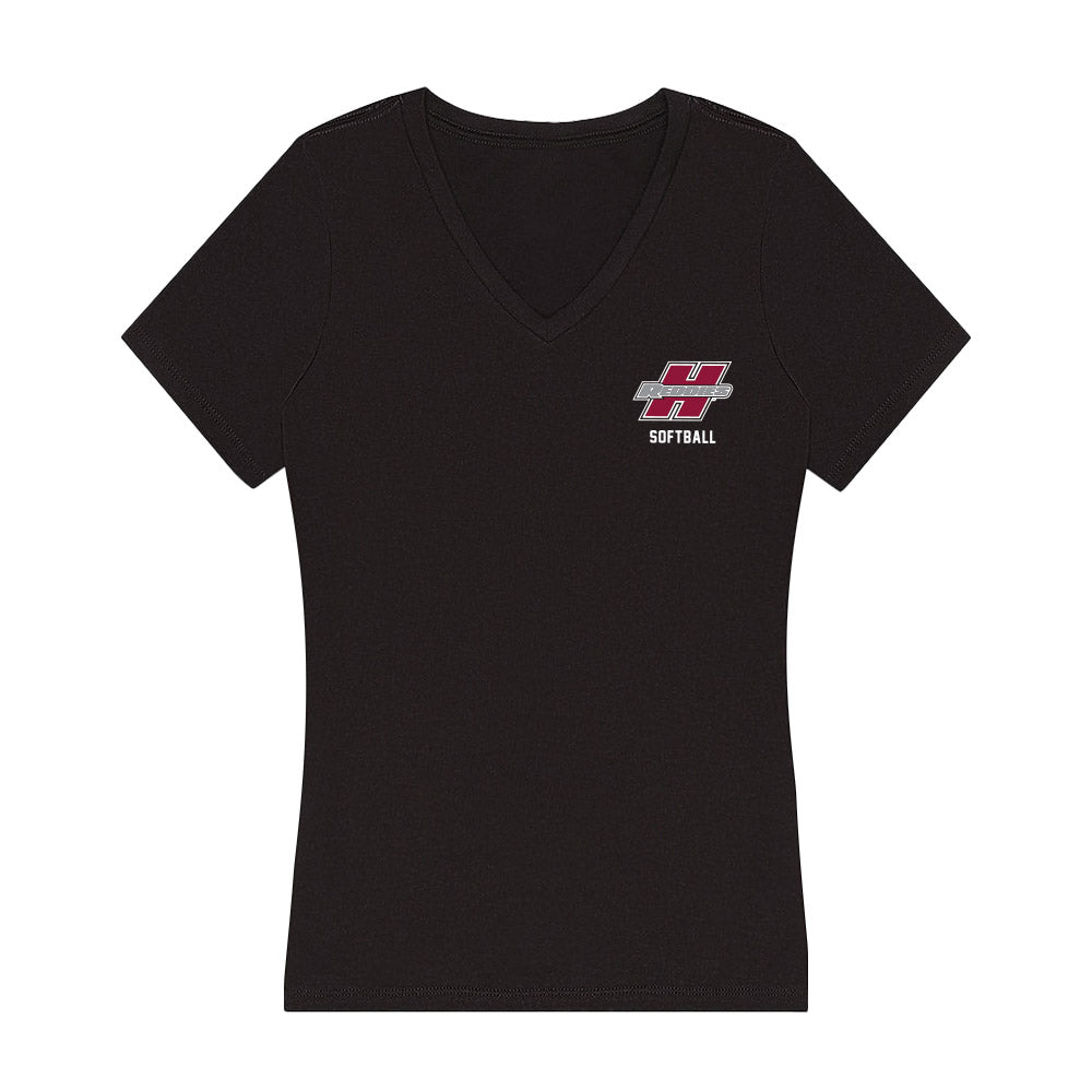 Henderson State - NCAA Softball : Abby Brinkley - Women's V-Neck T-Shirt-0