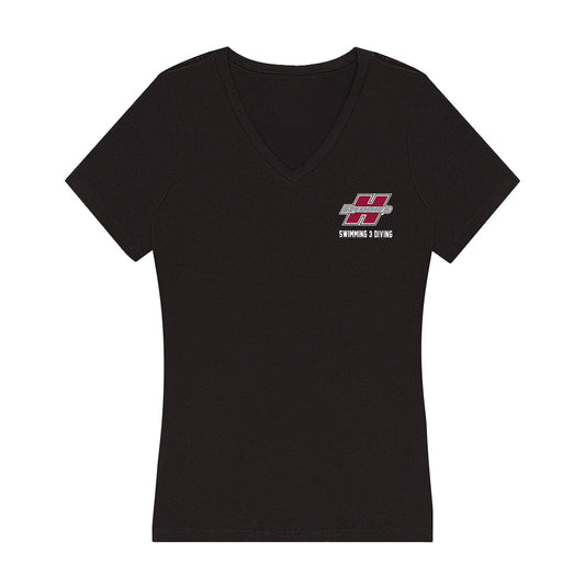 Henderson State - NCAA Women's Swimming & Diving : Elliana Merrill - Women's V-Neck T-Shirt-0